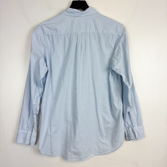 Xirena Cotton Blue Stripe Button Up Shirt - S - Picture 6 of 9